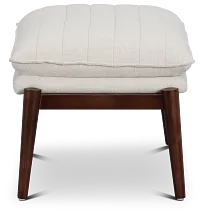 Leith Light Beige Fabric Accent Ottoman