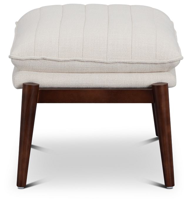 Leith Light Beige Fabric Accent Ottoman