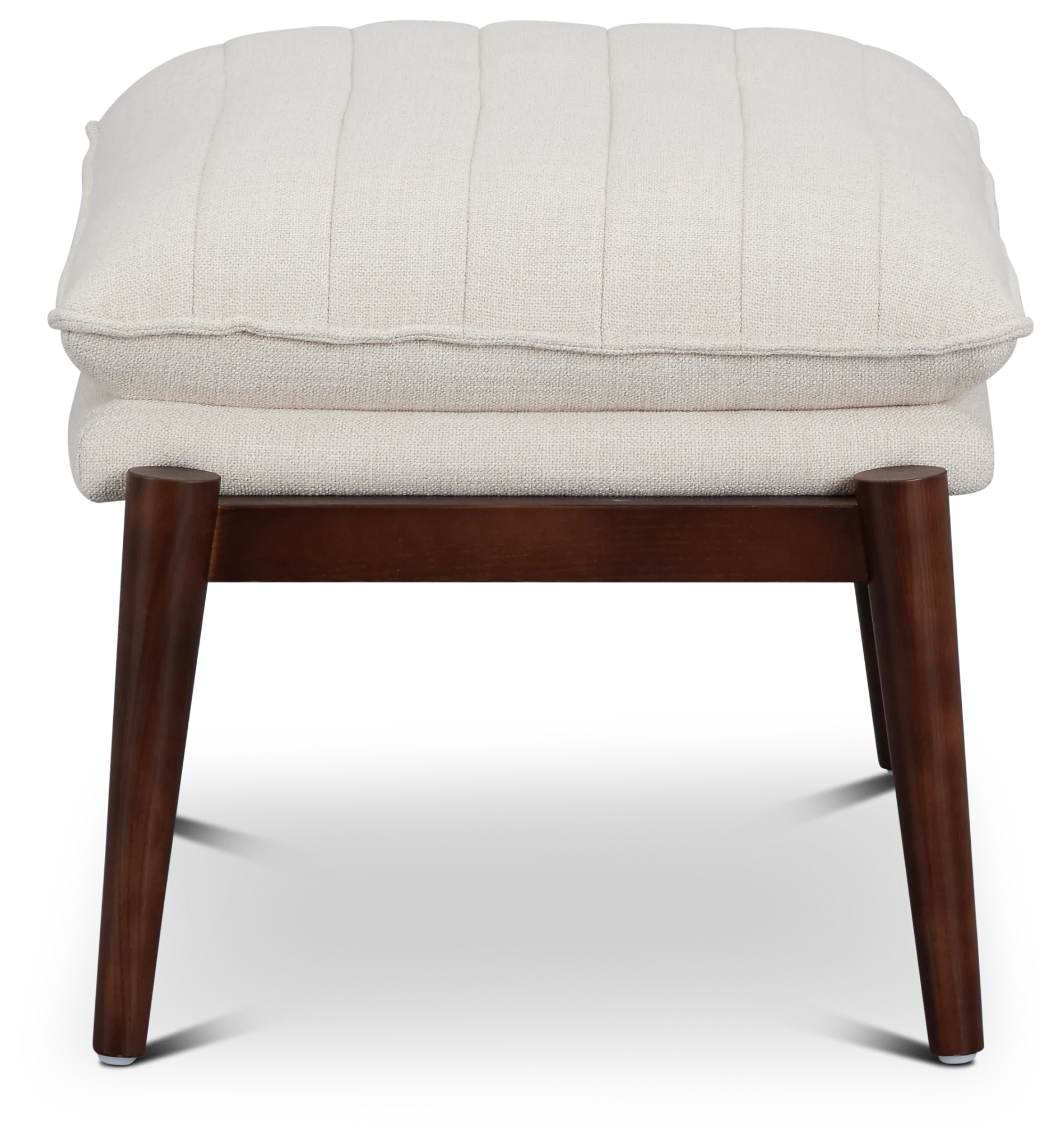 Leith Light Beige Fabric Accent Ottoman
