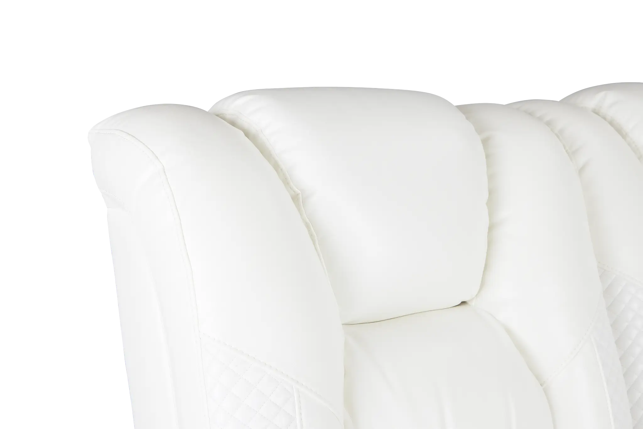 Troy White Micro Small Dual Power Reclining Two-arm Sectional Troy White Micro Small Dual Power Reclining Two-arm Sectional