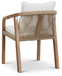 Laguna White Cushioned Arm Chair