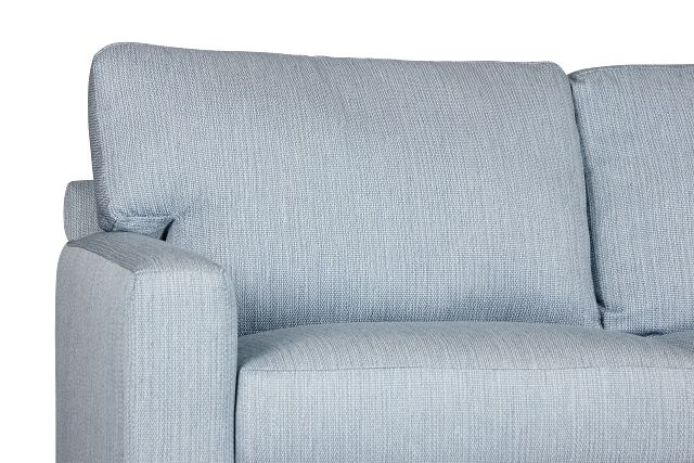 Rhodes Light Blue Fabric Right Chaise Sectional