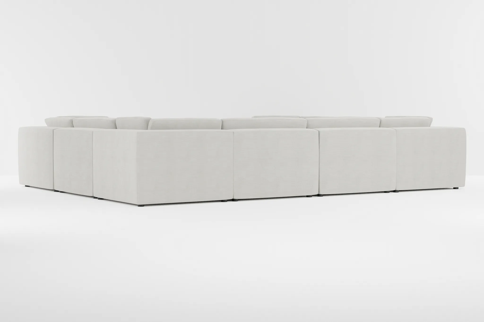 Destin Maguire Ivory Fabric 8-piece Modular Sectional