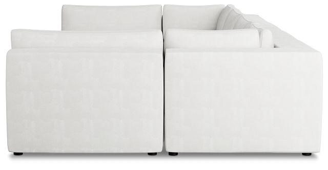Destin Sutton White Fabric 8-piece Pit Sectional