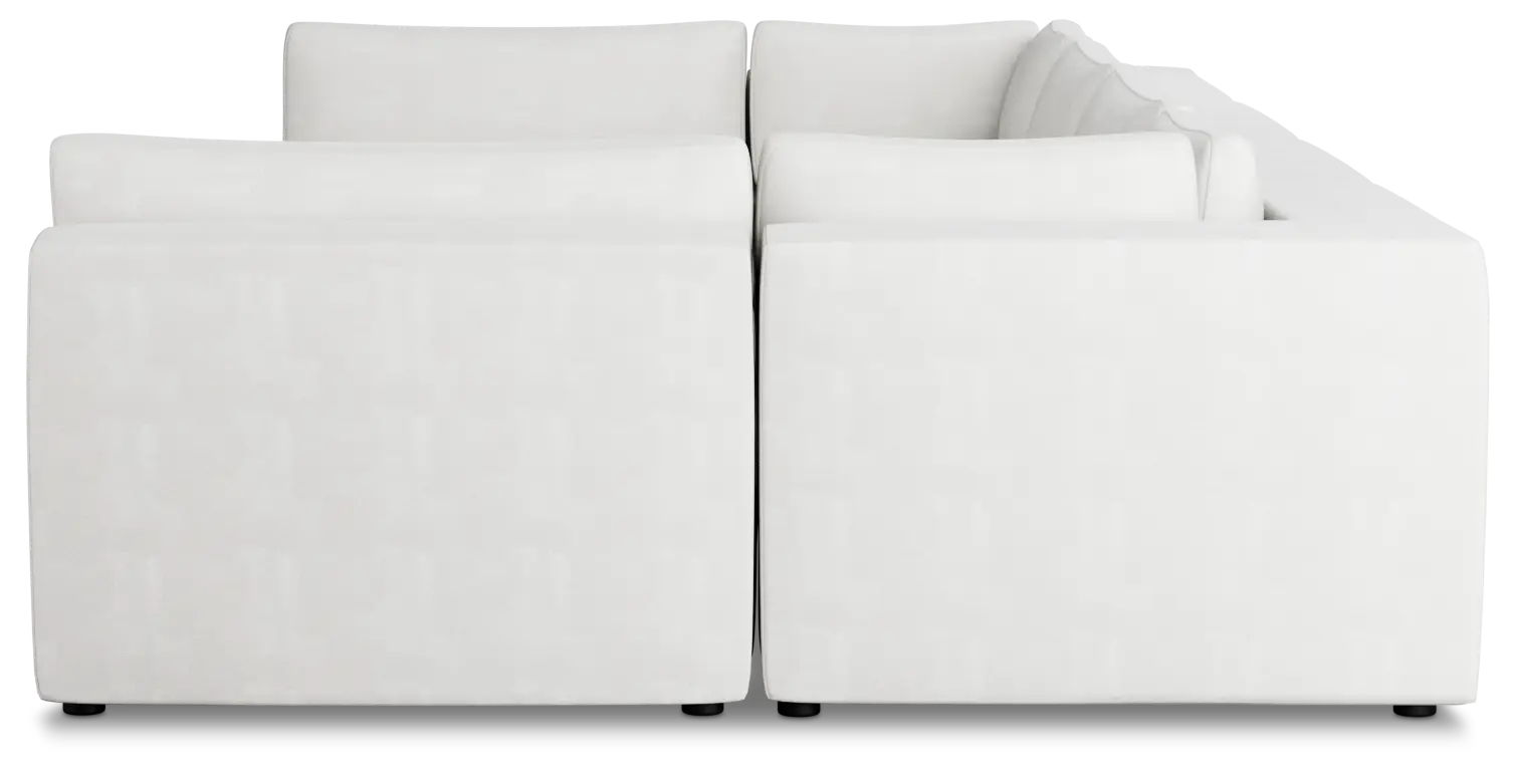 Destin Sutton White Fabric 8-piece Pit Sectional Destin Sutton White Fabric 8-piece Pit Sectional
