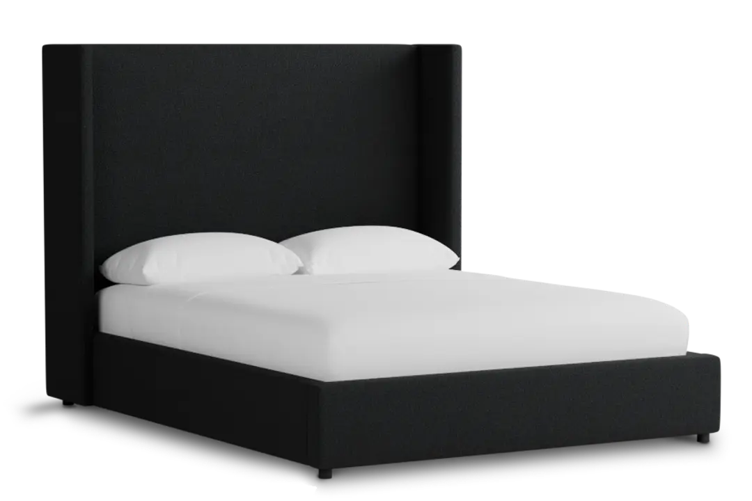 Captiva Elite Black 60" Upholstered Shelter Bed Captiva Elite Black 60" Upholstered Shelter Bed