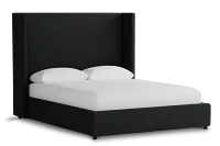 Captiva Elite Black 60" Upholstered Shelter Bed