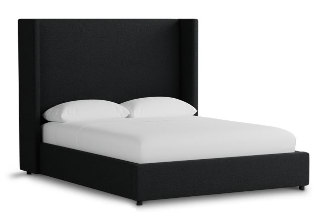 Captiva Elite Black 60" Upholstered Shelter Bed