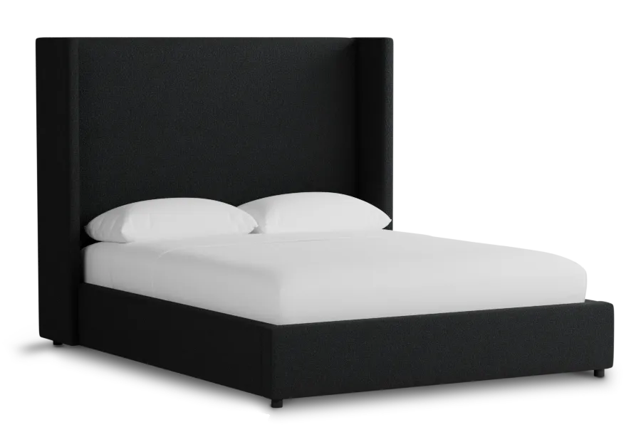 Captiva Elite Black 60" Upholstered Shelter Bed