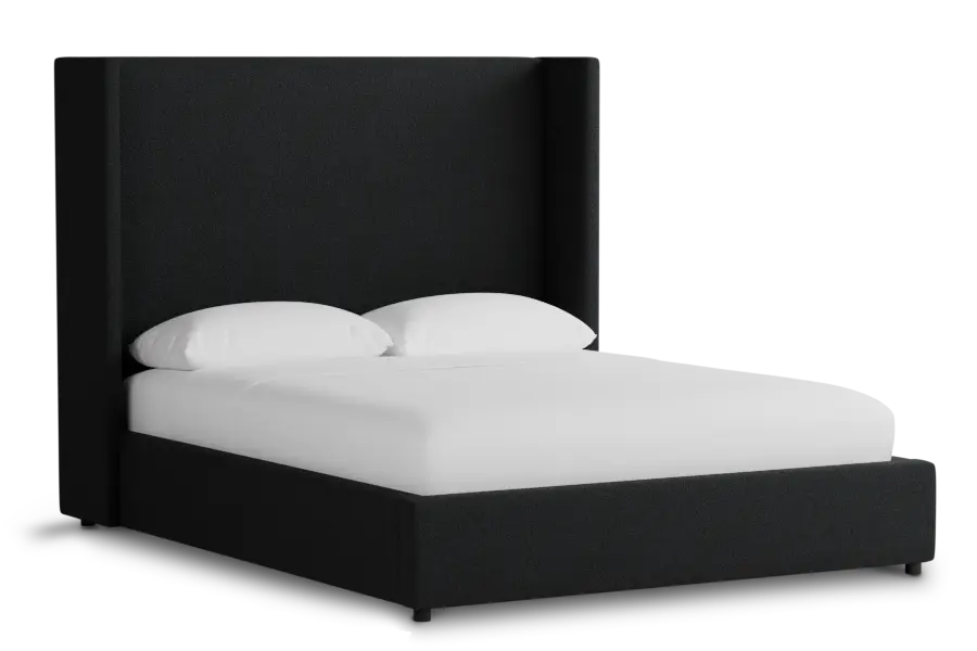 Captiva Elite Black 60" Upholstered Shelter Bed Captiva Elite Black 60" Upholstered Shelter Bed