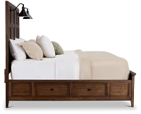 Heron Cove Mid Tone Storage Panel Bed With Lights