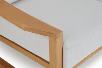 Tobago Light Tone Loveseat With Gray Cushions