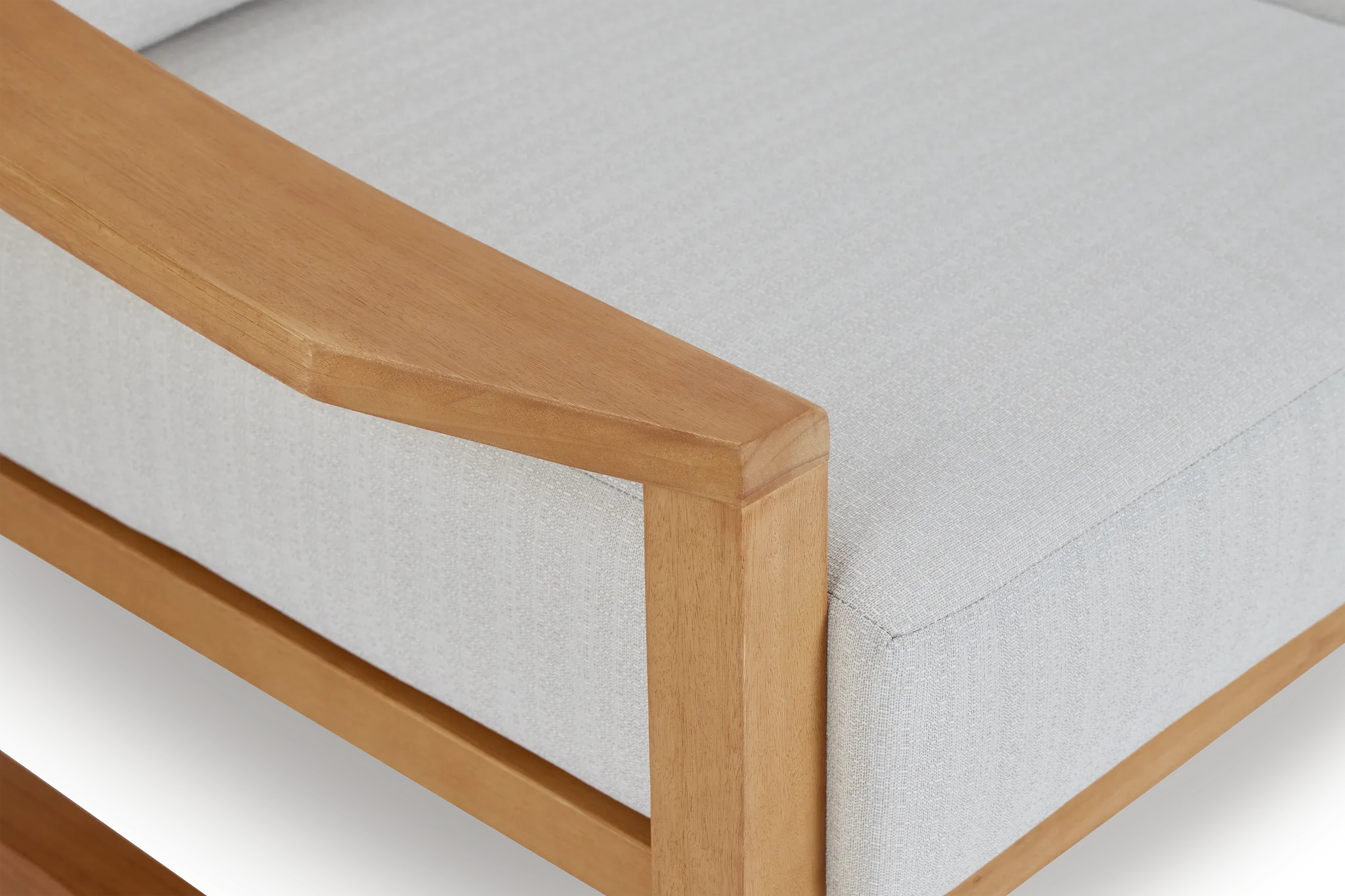 Tobago Light Tone Loveseat With Gray Cushions