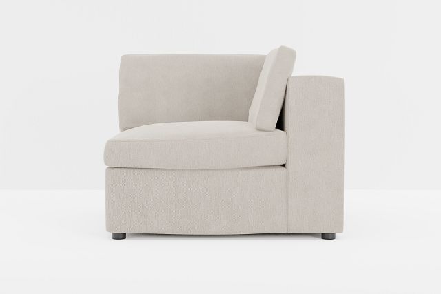 Destin Revenue Beige Fabric Corner Chair