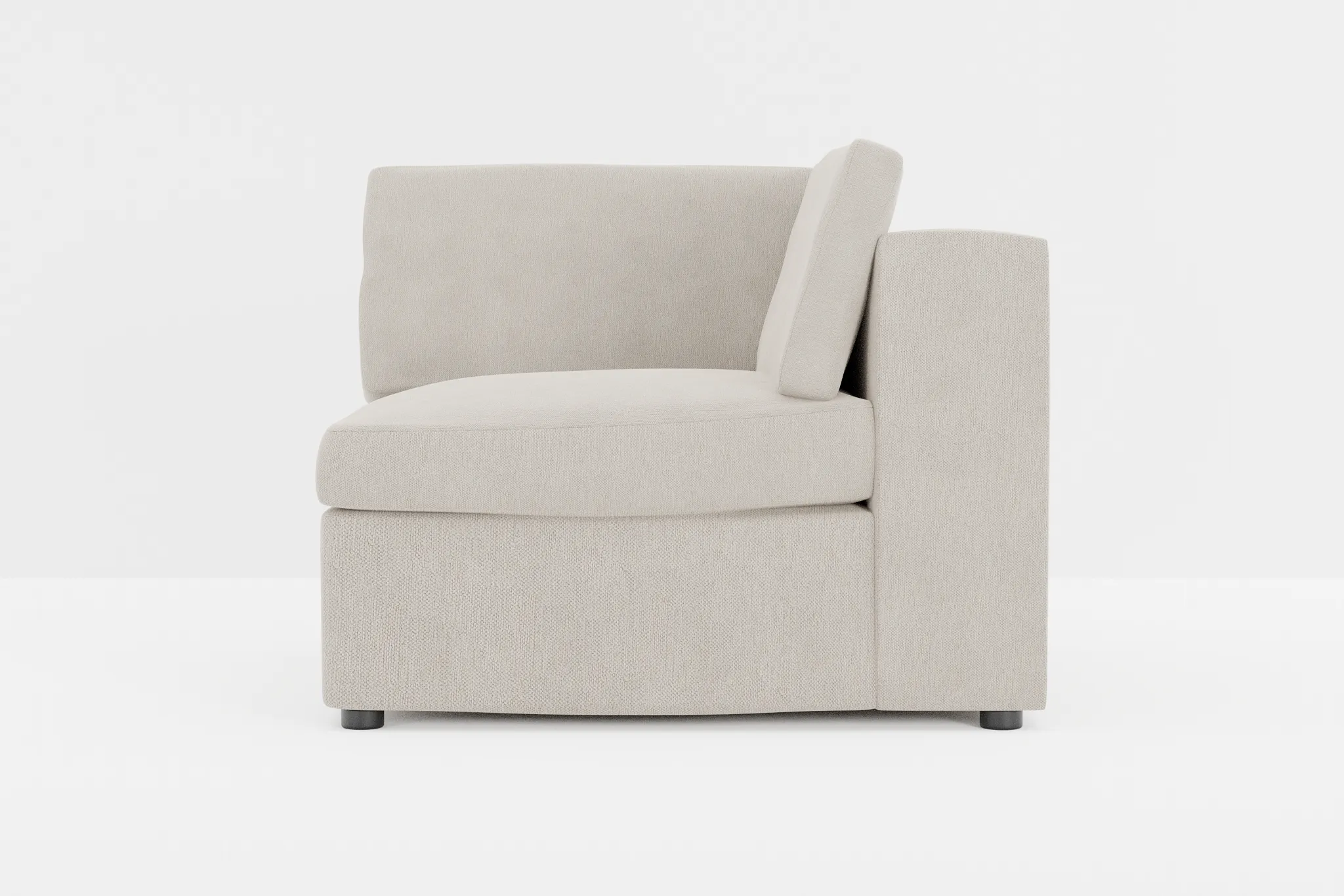 Destin Revenue Beige Fabric Corner Chair
