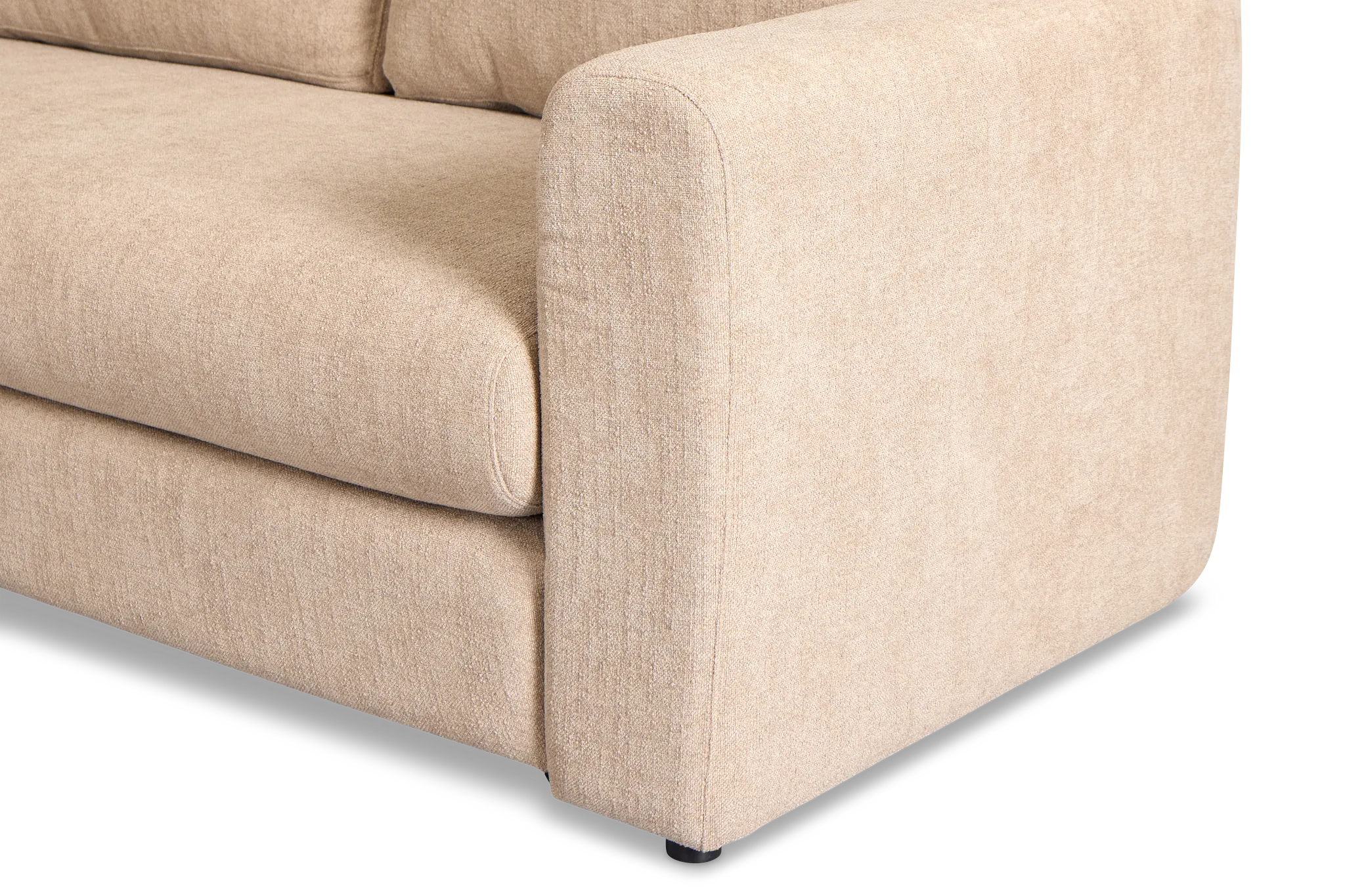 Alma Taupe Fabric Small 2-arm Wedge Sectional