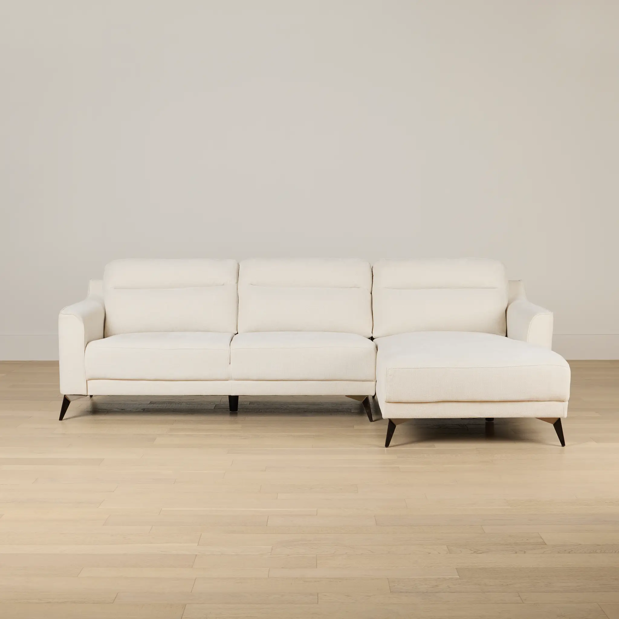 Talia Light Beige Fabric Right Chaise Sectional Talia Light Beige Fabric Right Chaise Sectional