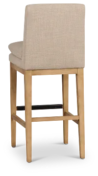 Willow Light Beige Fabric 30" Upholstered Barstool
