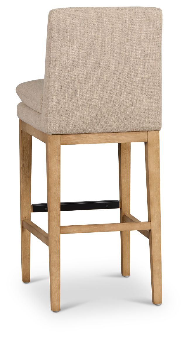 Willow Light Beige Fabric 30" Upholstered Barstool