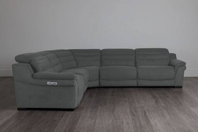 Sentinel Dark Gray Micro Small Two-arm Power Reclining Sectional (0)
