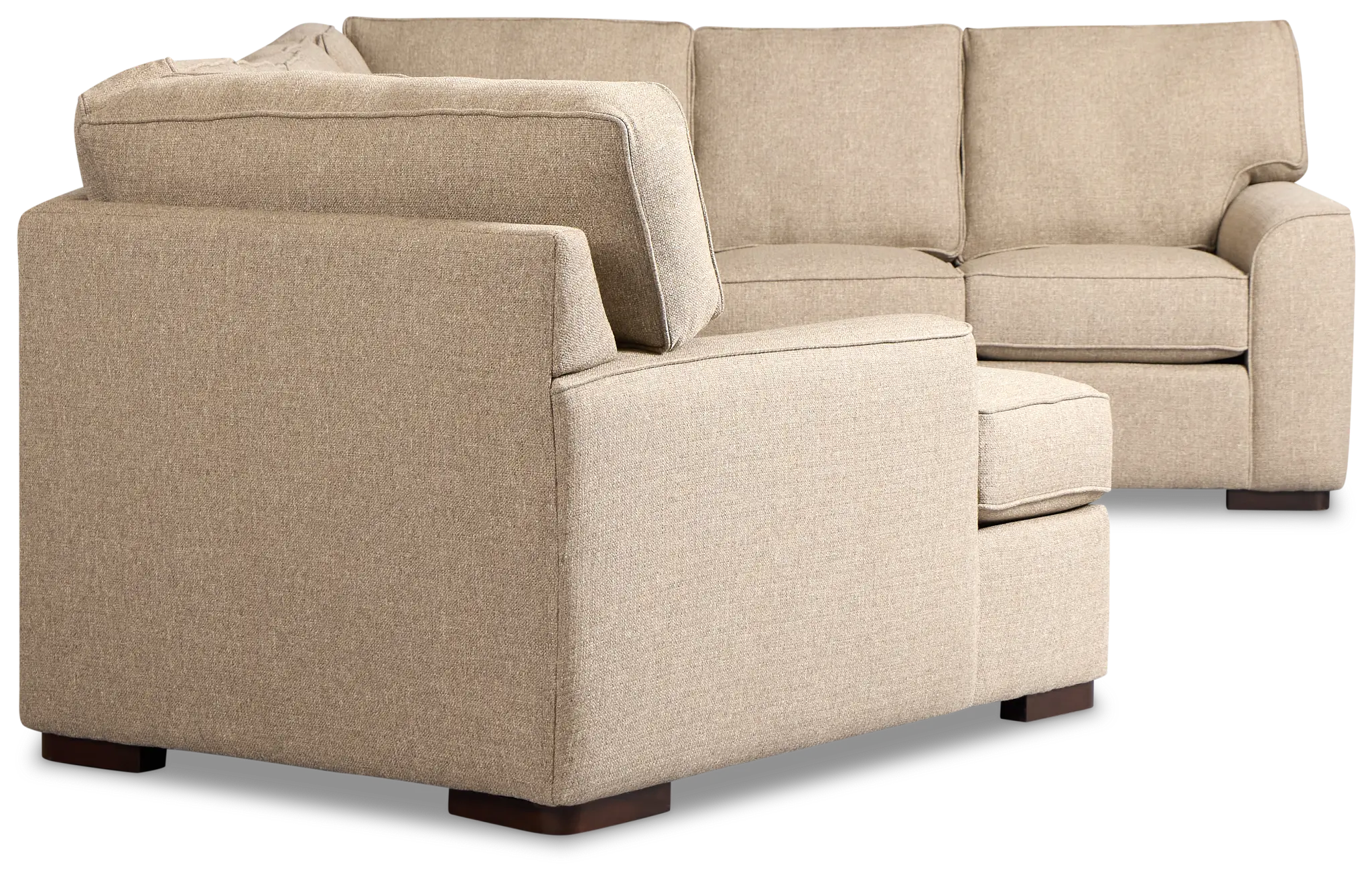 Sinclair Brown Fabric Left Cuddler Innerspring Sleeper Sectional Sinclair Brown Fabric Left Cuddler Innerspring Sleeper Sectional