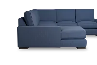 Edgewater Revenue Dark Blue Medium Left Chaise Sectional