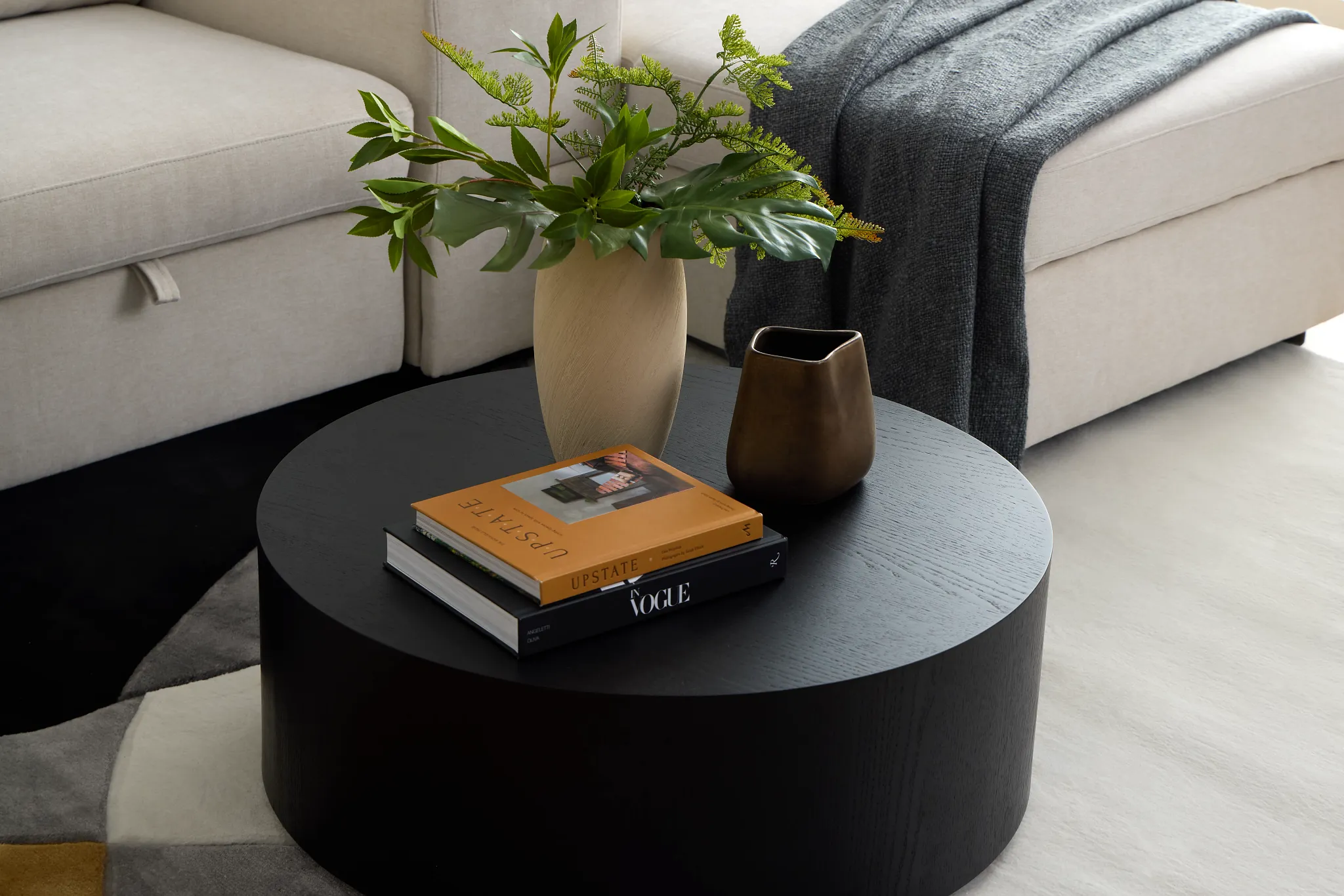 Lexie Dark Tone Round Coffee Table