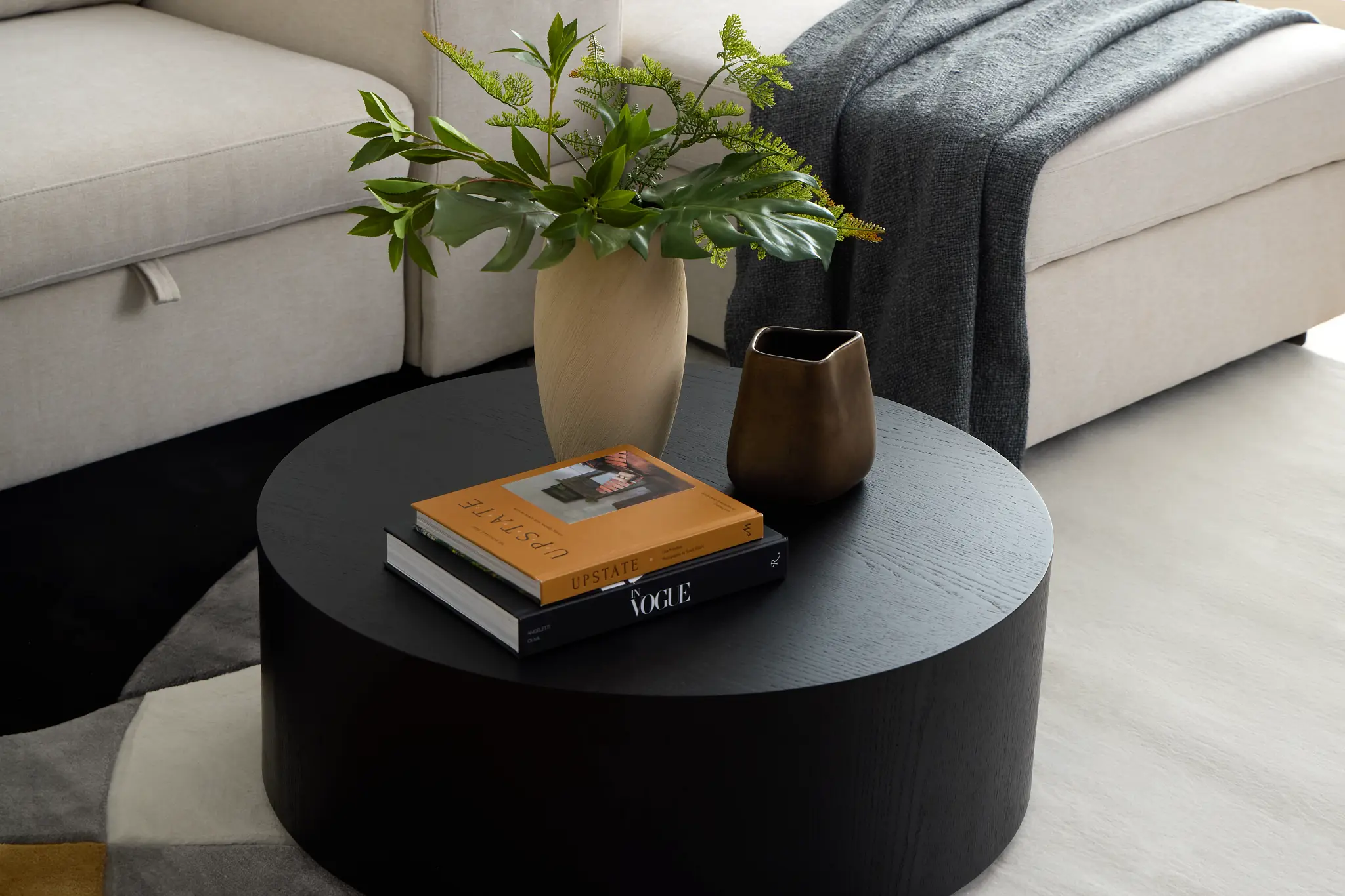 Lexie Dark Tone Round Coffee Table Lexie Dark Tone Round Coffee Table