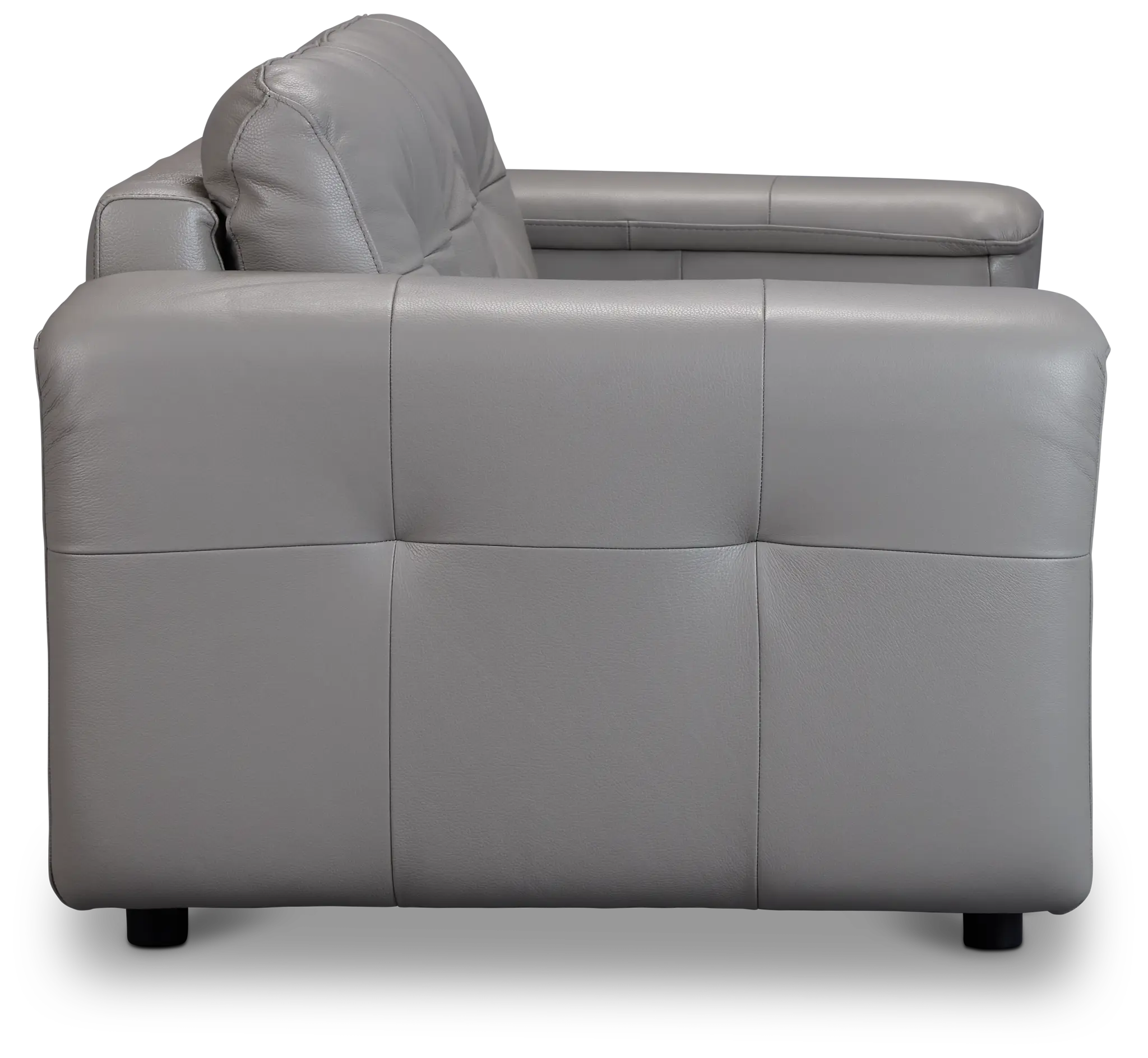 Rowan Gray Leather Loveseat Rowan Gray Leather Loveseat