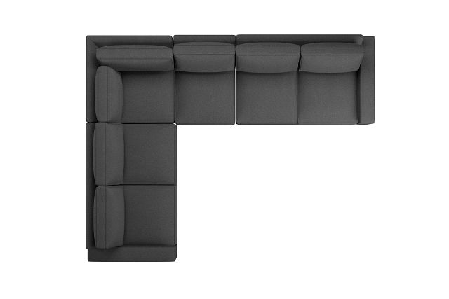 Edgewater Delray Dark Gray Medium Two-arm Sectional