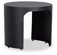 Abel Black Round End Table