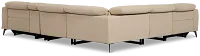 Reyna Beige Micro Medium Dual Power 2-arm Reclining Sectional