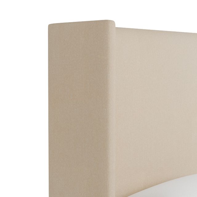Captiva Peyton Beige 60" Upholstered Shelter Bed