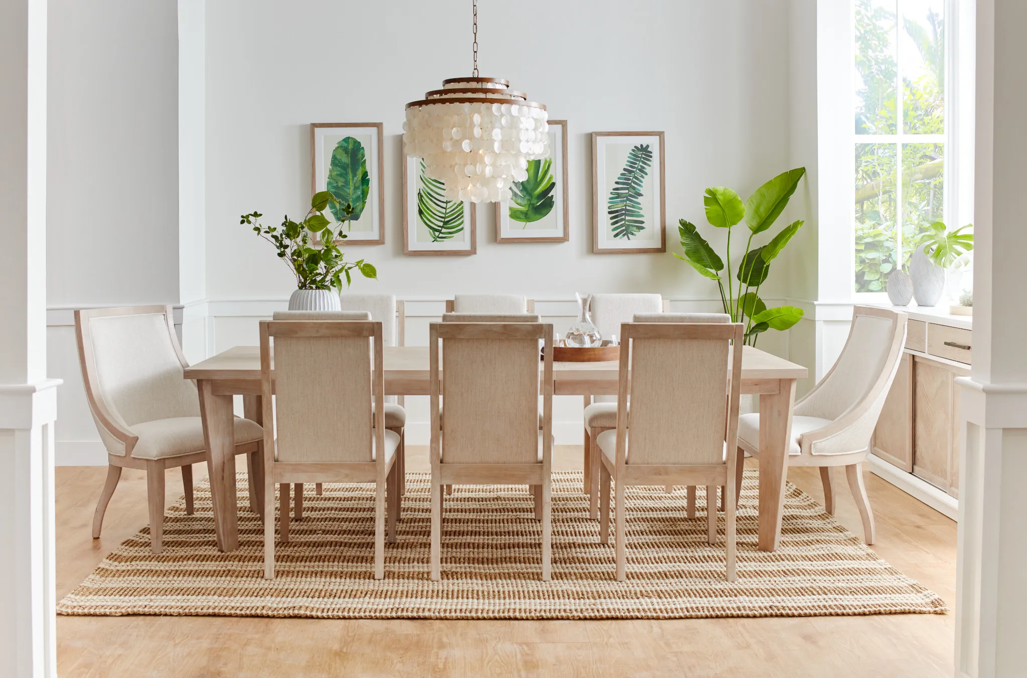 Boca Grande Light Tone Curved Upholstered Side Chair