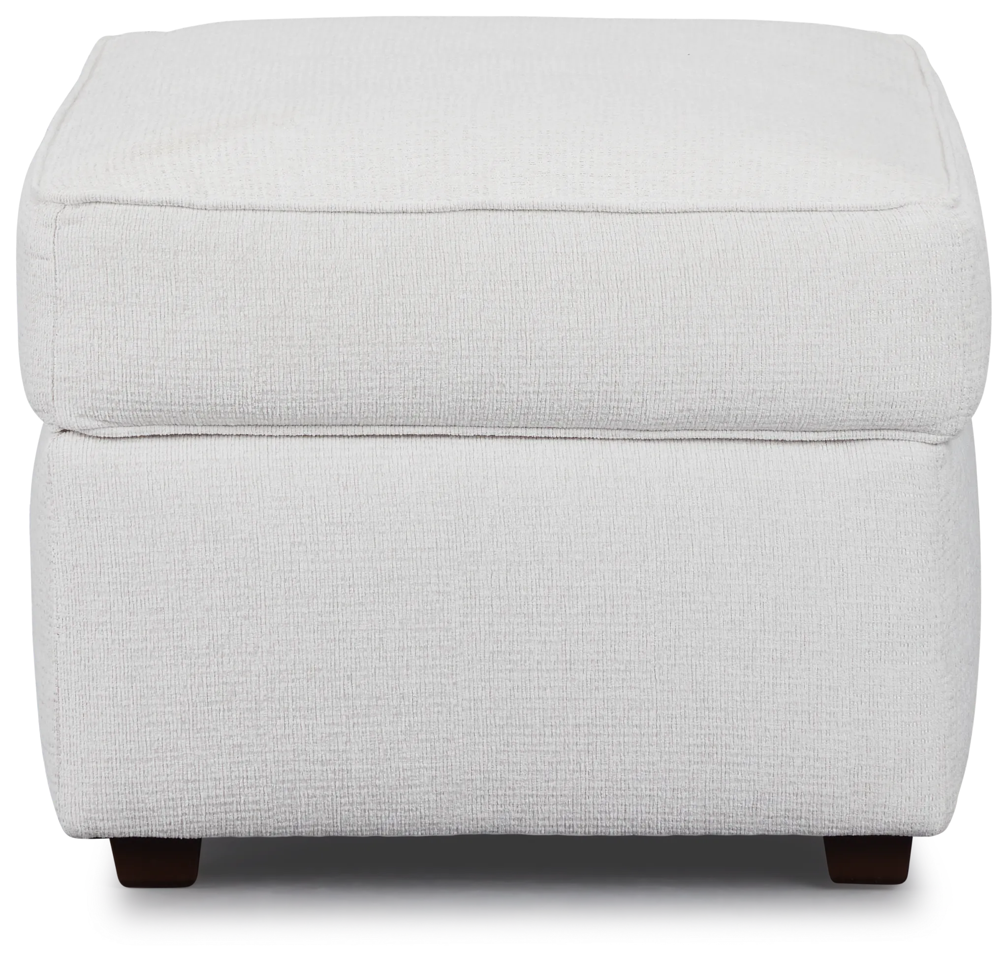 Avalon White Fabric Ottoman