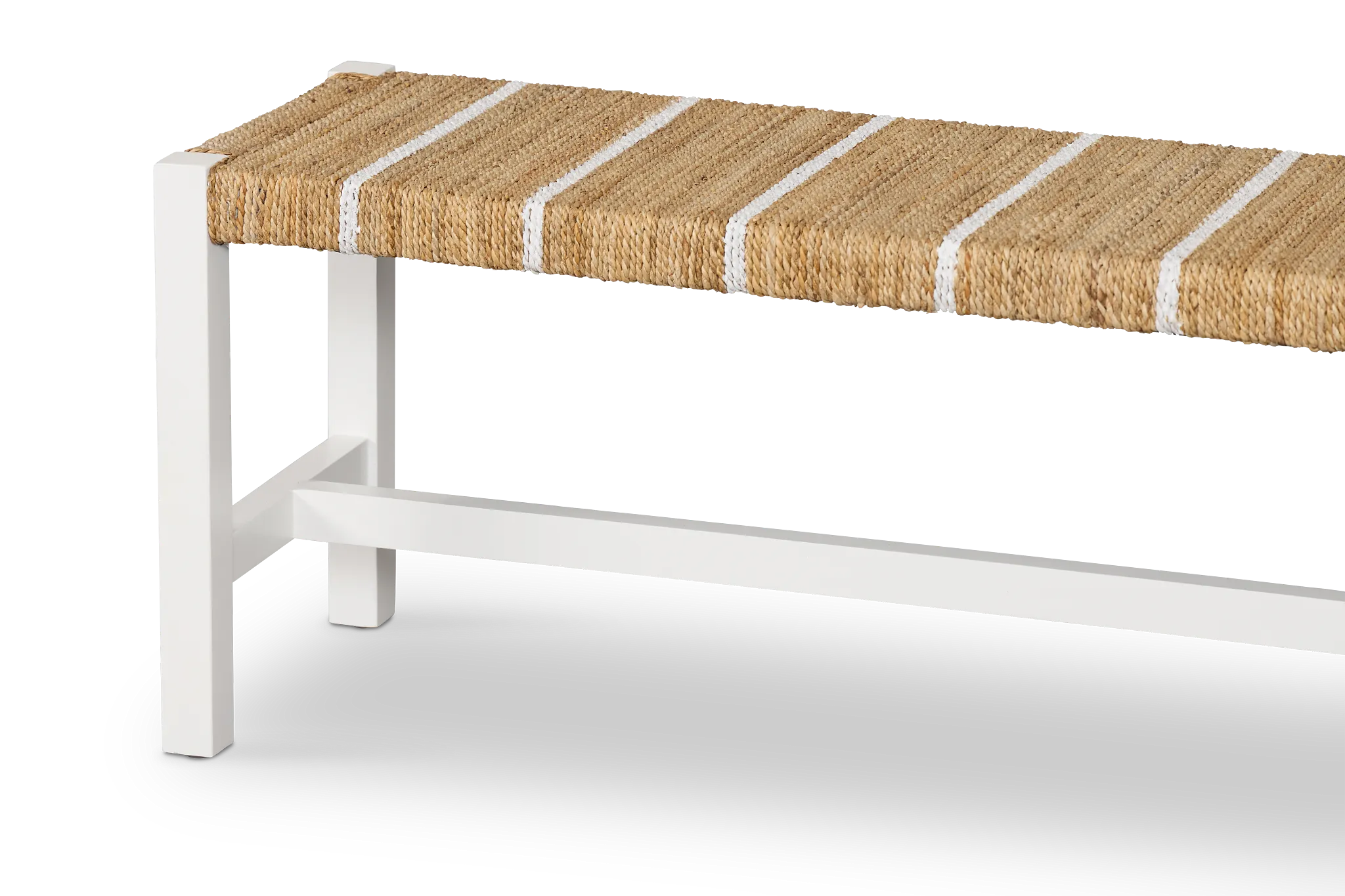 Nantucket Light Tone Woven Dining Bench