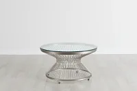 Munich Silver Glass Round Coffee Table