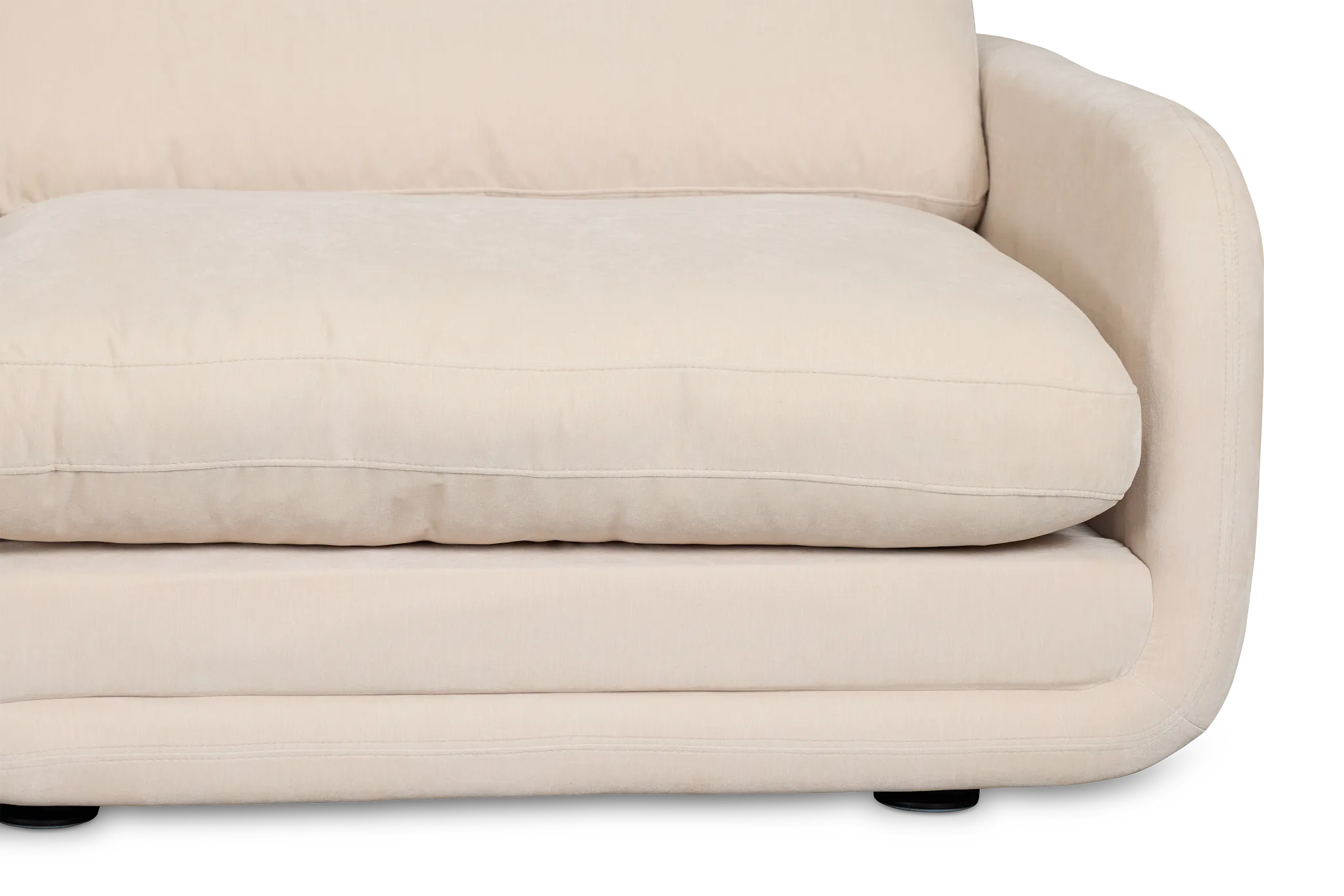 Jules Ivory Velvet 8-piece Modular Sectional