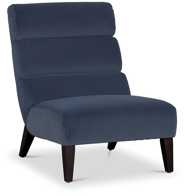 Emily Dark Gray Velvet Accent Chair