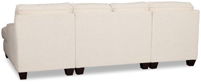 Andie White Fabric U-shaped Sectional