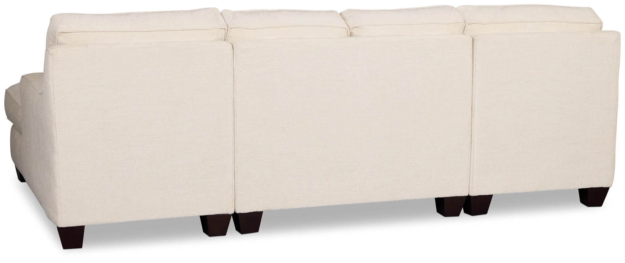 Andie White Fabric U-shaped Sectional