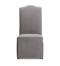 Roman Light Gray Skirted Side Chair