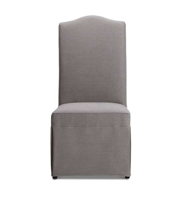 Roman Light Gray Skirted Side Chair
