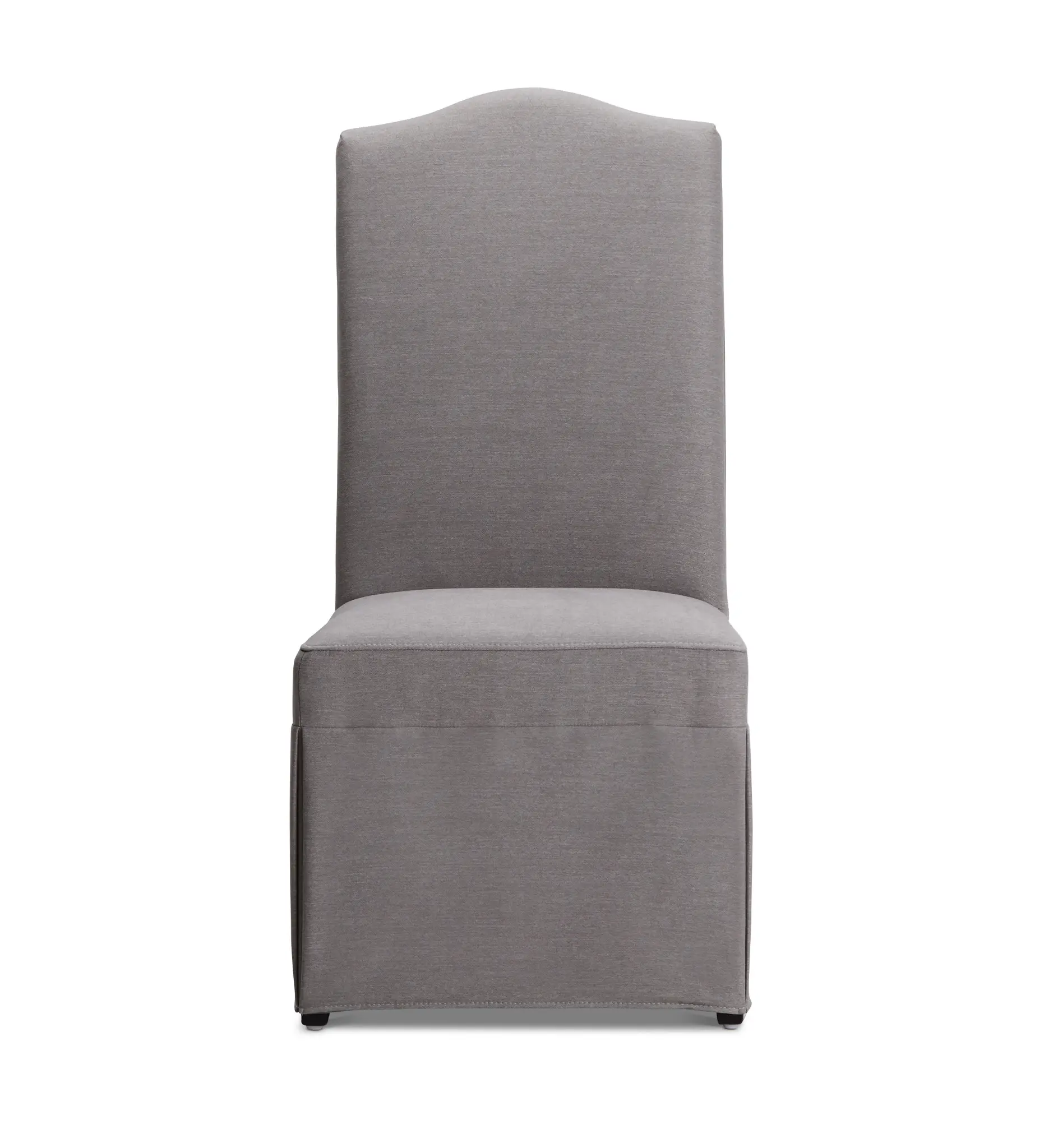 Roman Light Gray Skirted Side Chair Roman Light Gray Skirted Side Chair