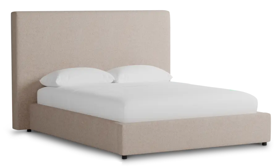 Grayton Elite Light Taupe 54" Upholstered Platform Bed Grayton Elite Light Taupe 54" Upholstered Platform Bed