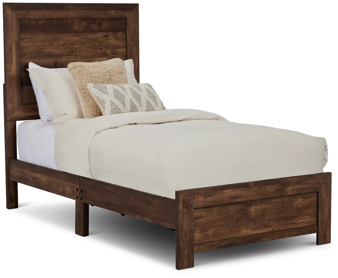 Ollie Dark Tone Panel Bed Ollie Dark Tone Panel Bed