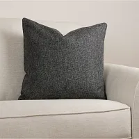Brantley Dark Gray Fabric 20" Accent Pillow