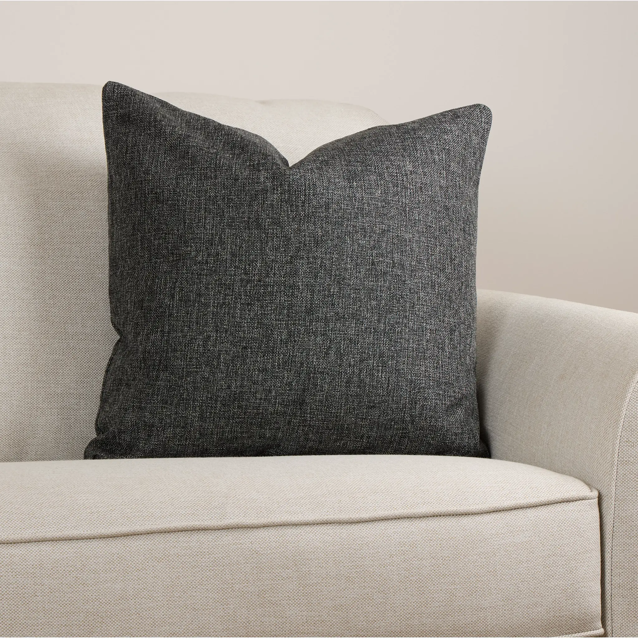 Brantley Dark Gray Fabric 20" Accent Pillow Brantley Dark Gray Fabric 20" Accent Pillow