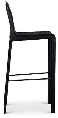Lugo Black 30" Upholstered Barstool