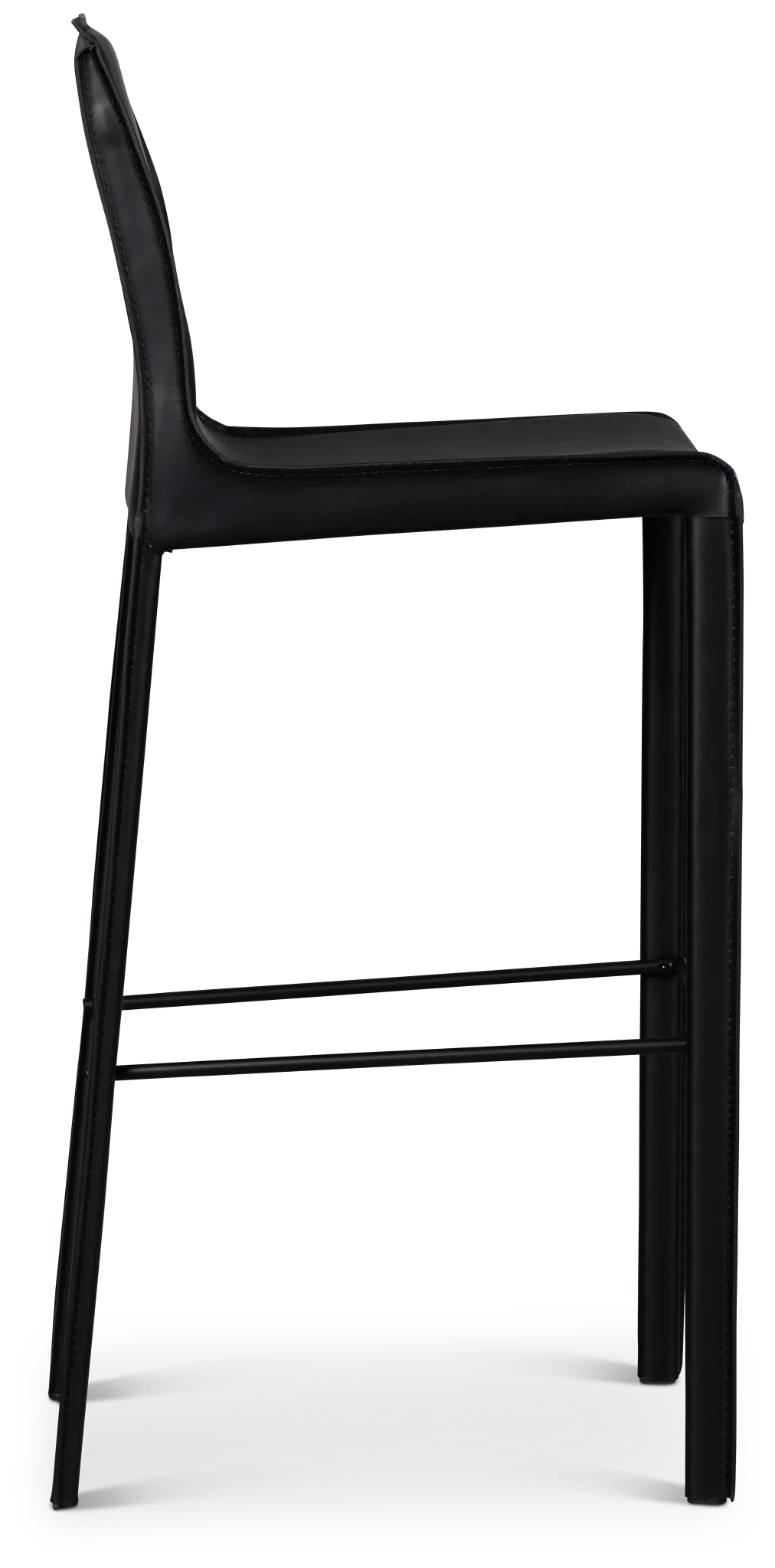 Lugo Black 30" Upholstered Barstool